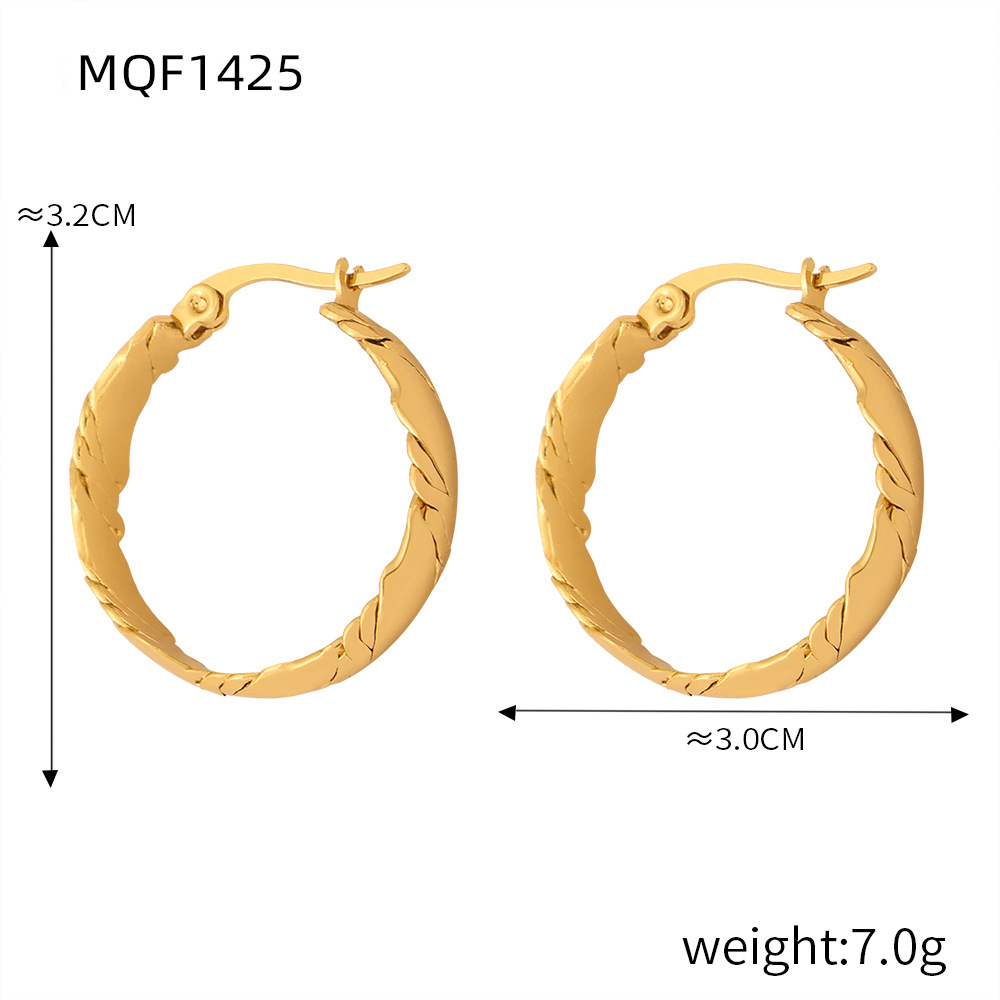 13:F1425-gold earrings