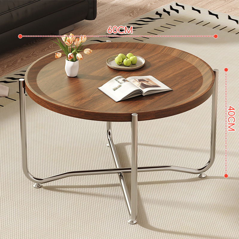 Silver shelf   walnut tabletop