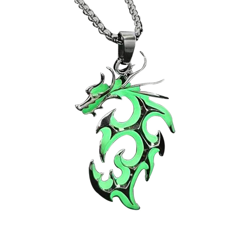 3:Green Dragon with stainless steel square Pearl Chain