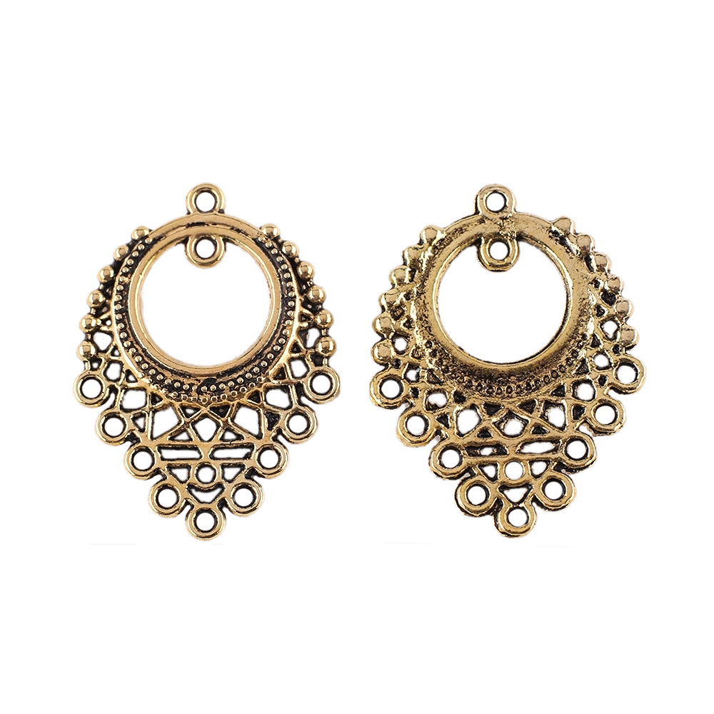 25x 33mm/ Irregular Ring Ancient Gold