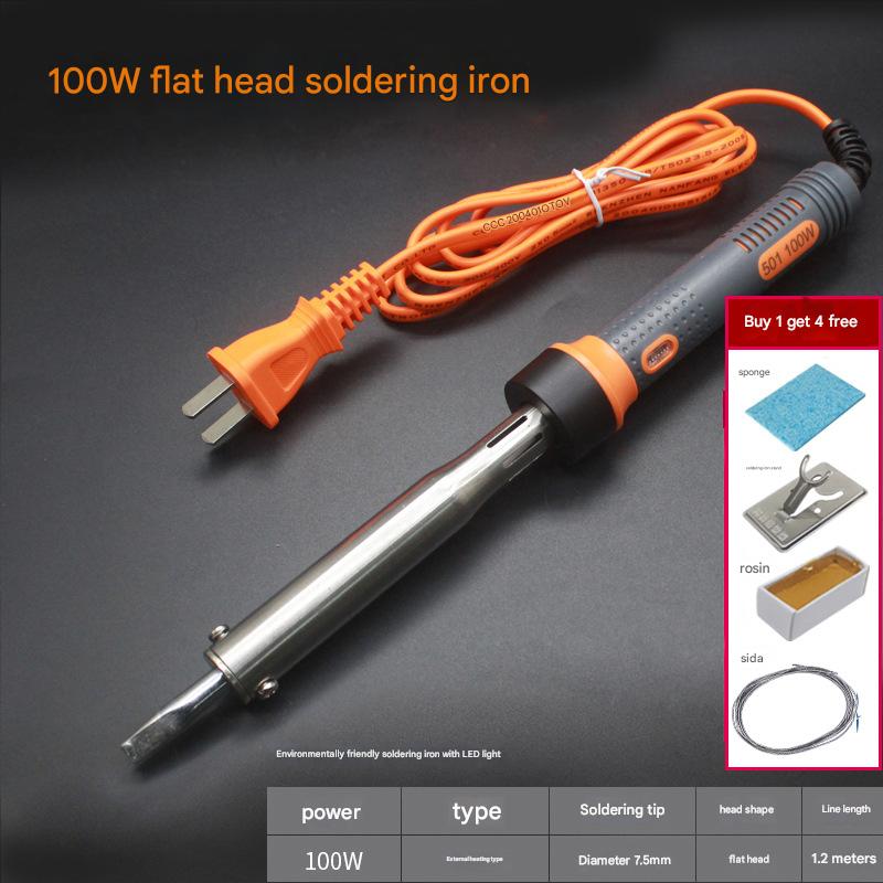 100W flat head electric soldering iron with light