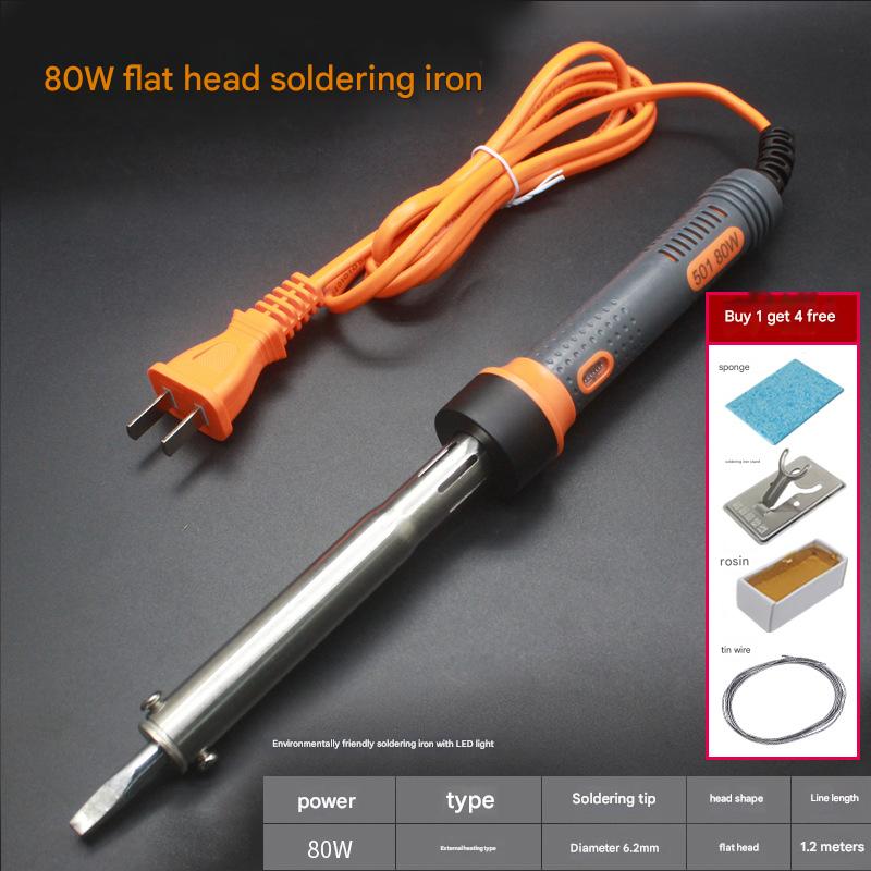 80W flat head electric soldering iron with light
