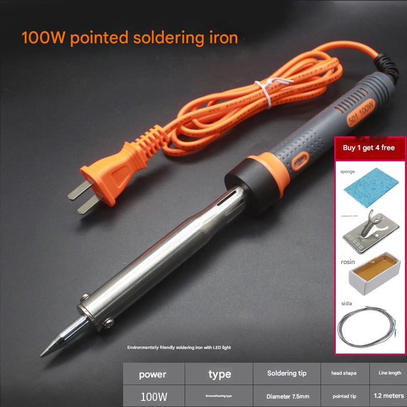 100W pointed electric soldering iron with light