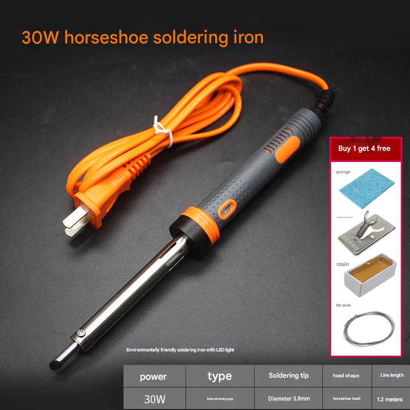 30W oblique head electric soldering iron with light
