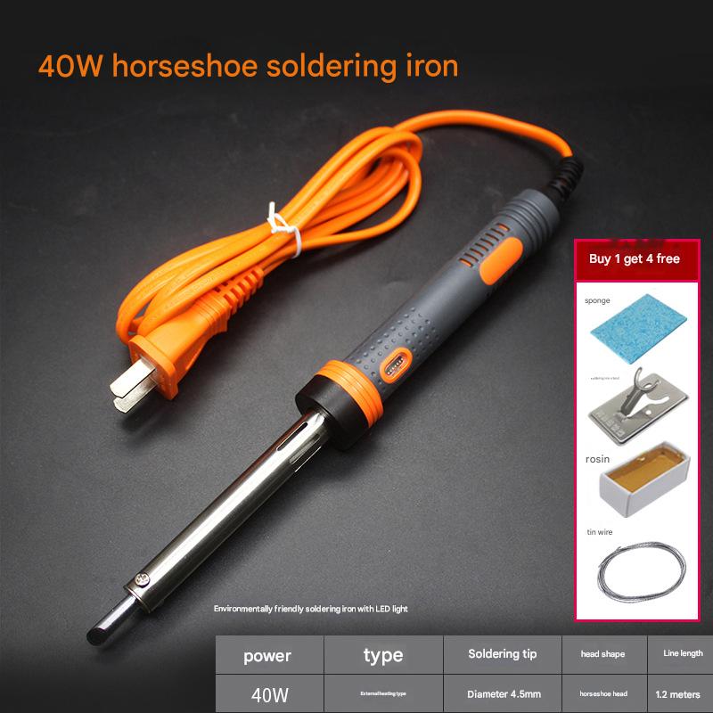 40W oblique head electric soldering iron with light