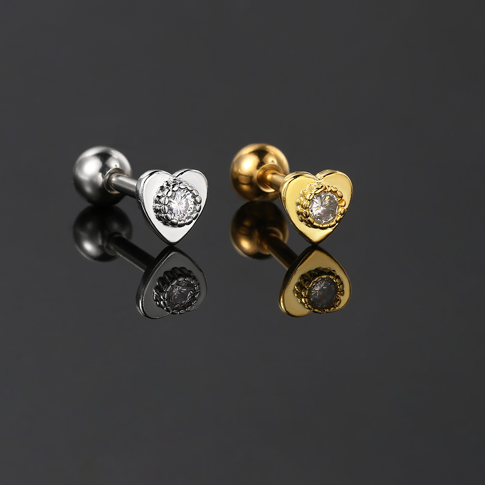Heart shaped zircon style golden one