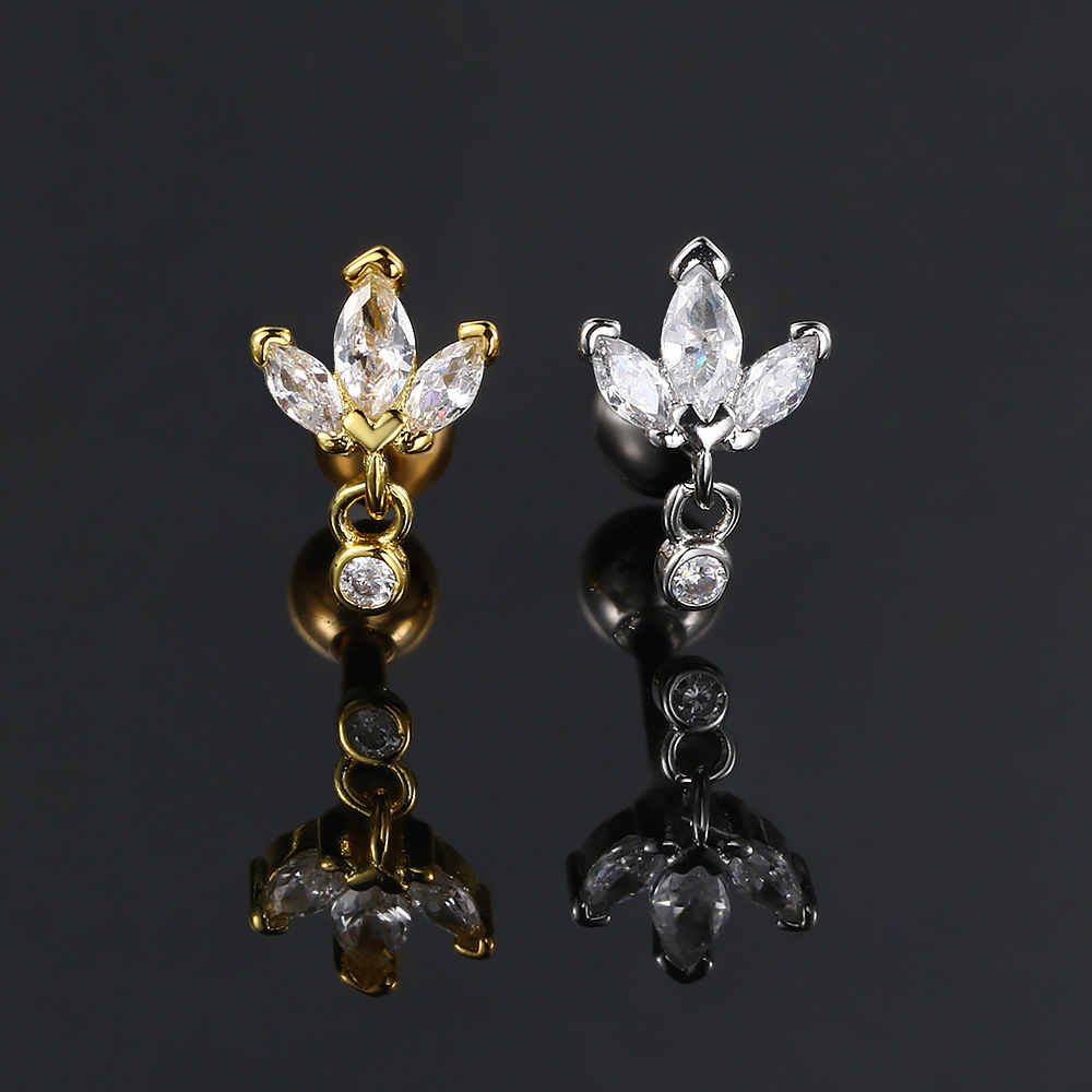 Zircon pendant style One platinum