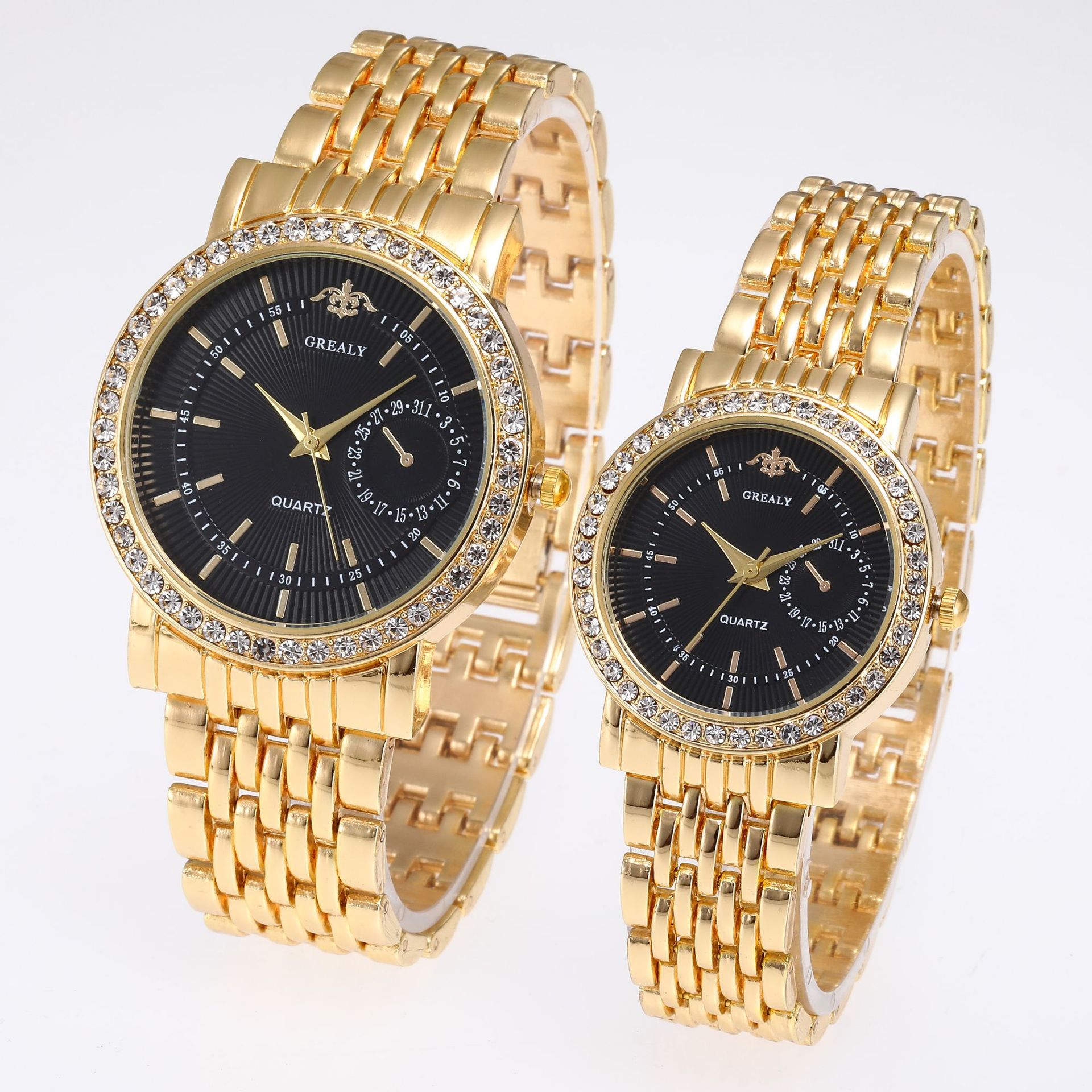 Men's gold and black