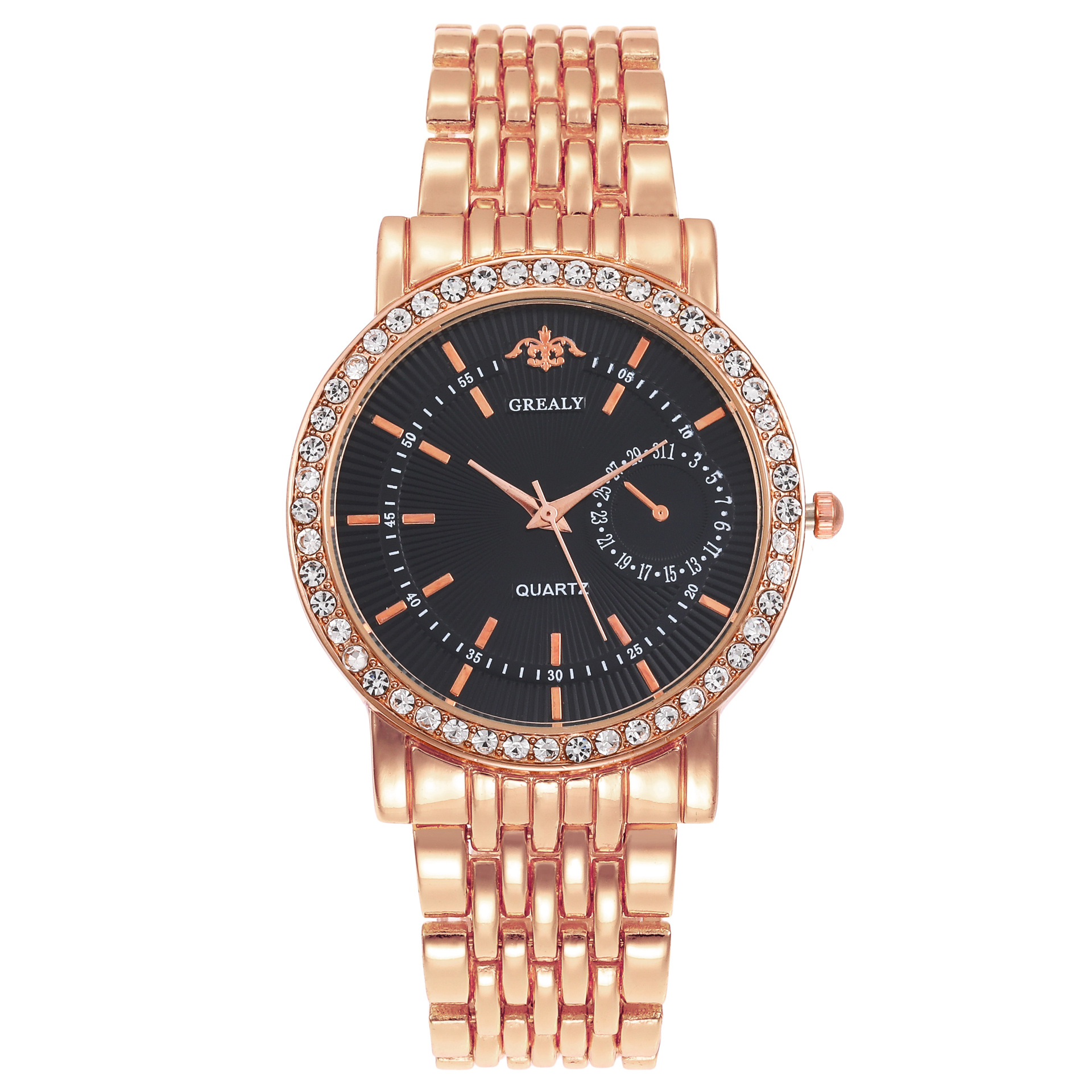 Rose gold black-faced men