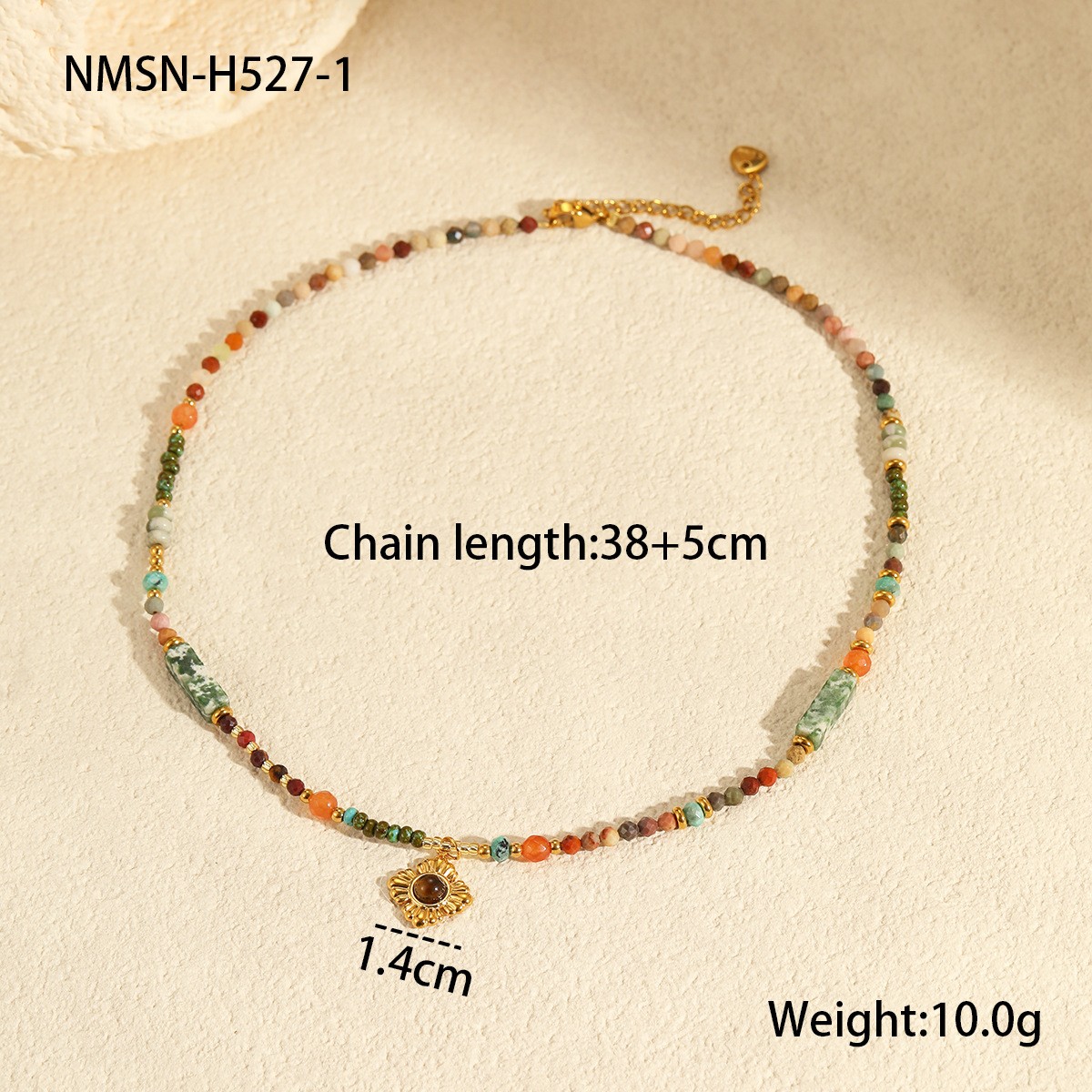 8:Nmsn-h527-1 tiger eye pendant necklace