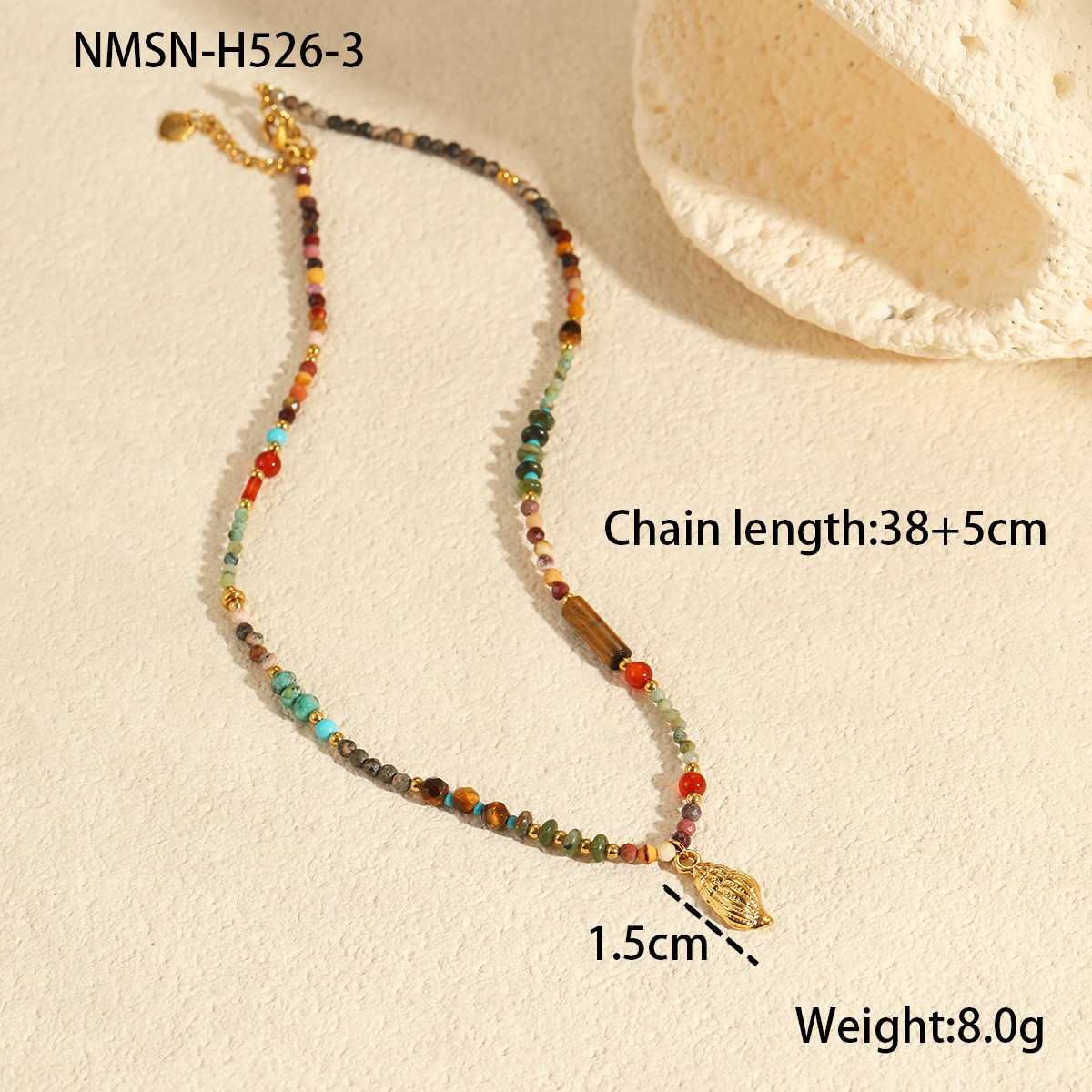 7:Nmsn-h526-3 conch pendant necklace