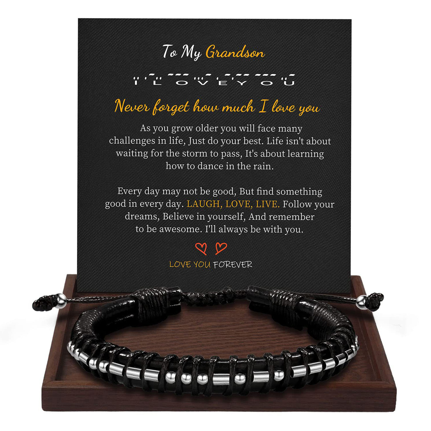 4:Bracelet   To My Grandson card