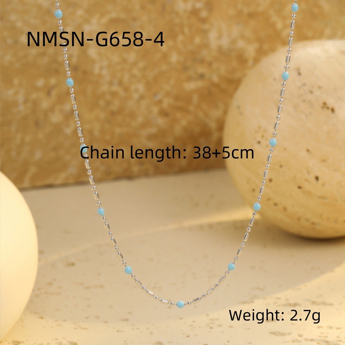 4:Nmsn-g658-4 steel color blue rice beads