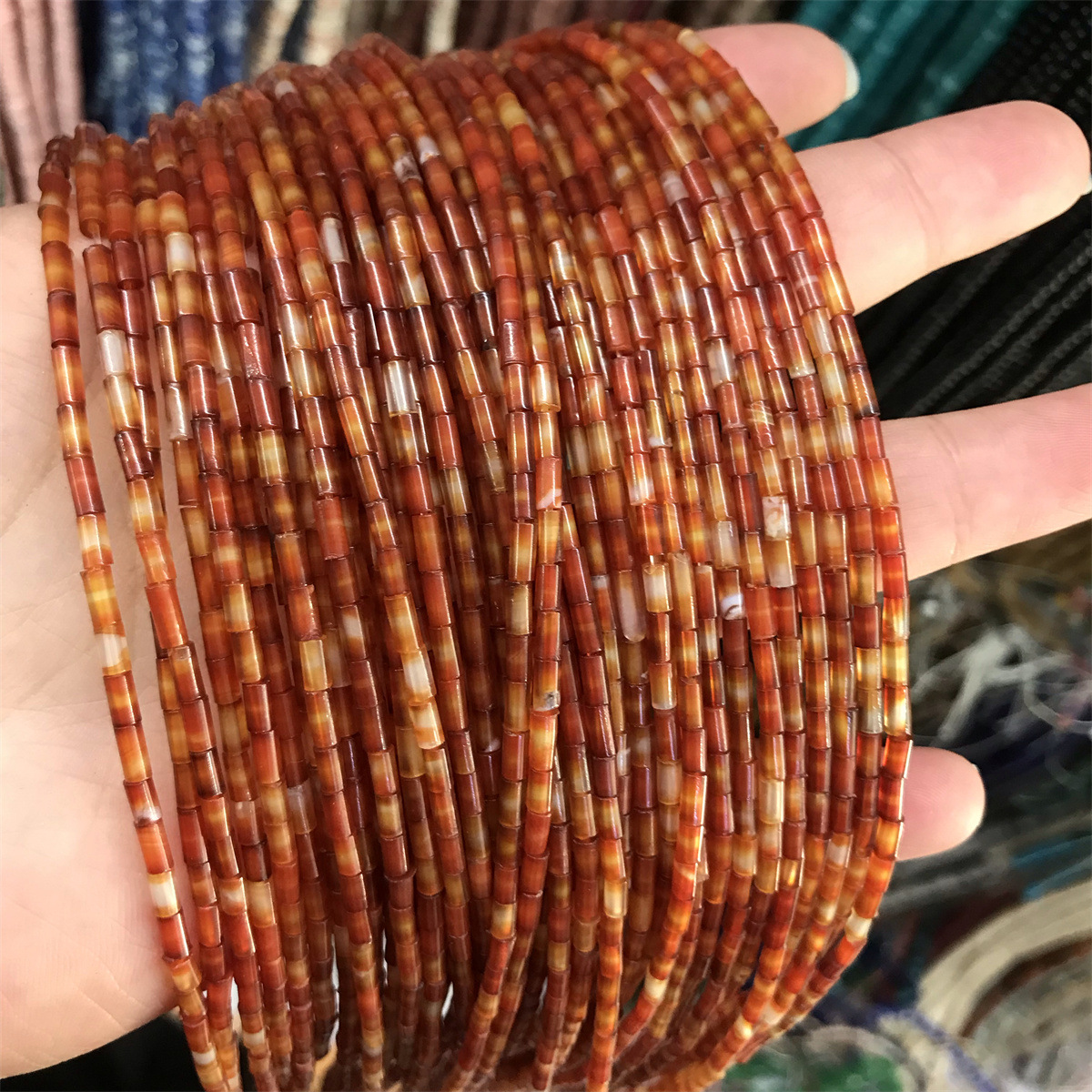 7:Round tube: 2*4mm red agate