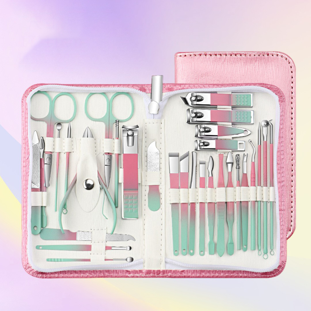 Gradient pink and green-30 piece set