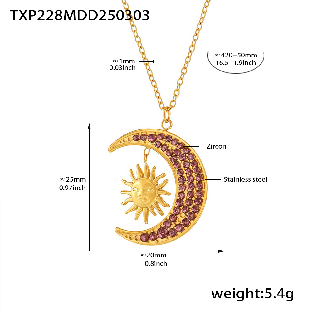 5:Golden pink zircon necklace