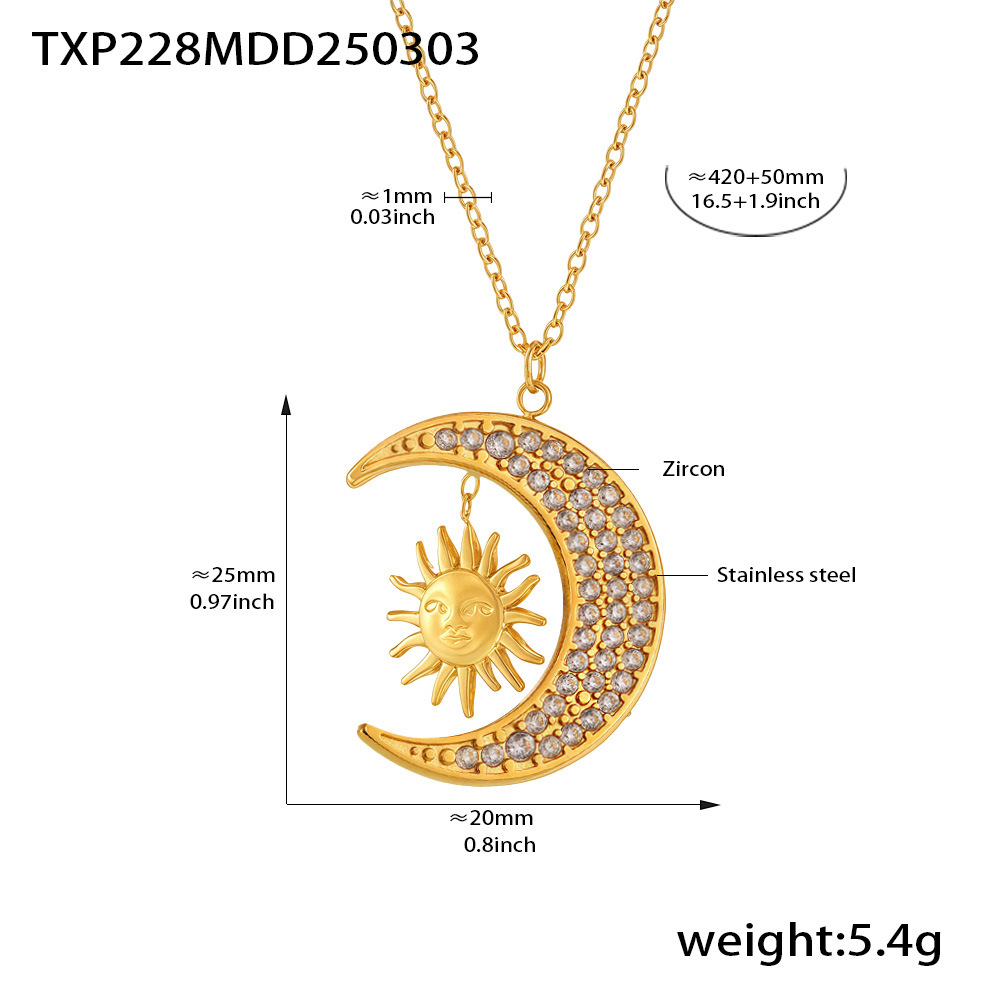 7:Golden white zircon necklace
