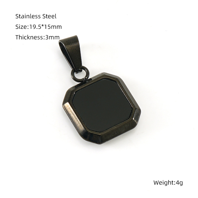 Black acrylic pendant