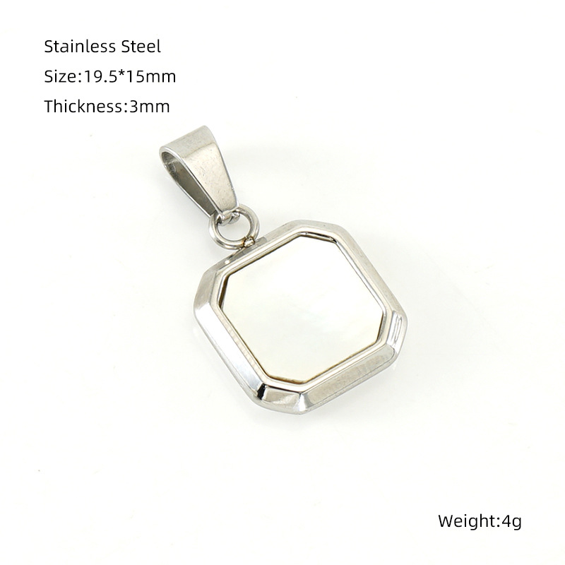 Steel color shell pendant