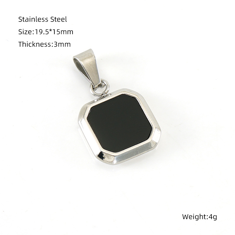 Steel color black acrylic pendant