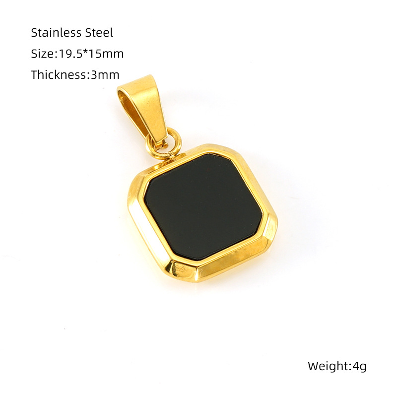 6:Gold black acrylic pendant