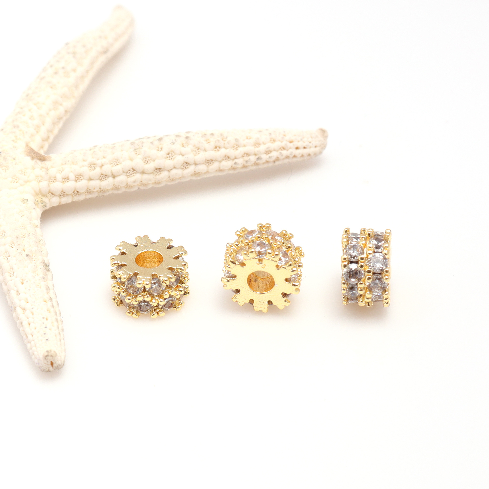 18k color [color retention] 7mm zircon double laye