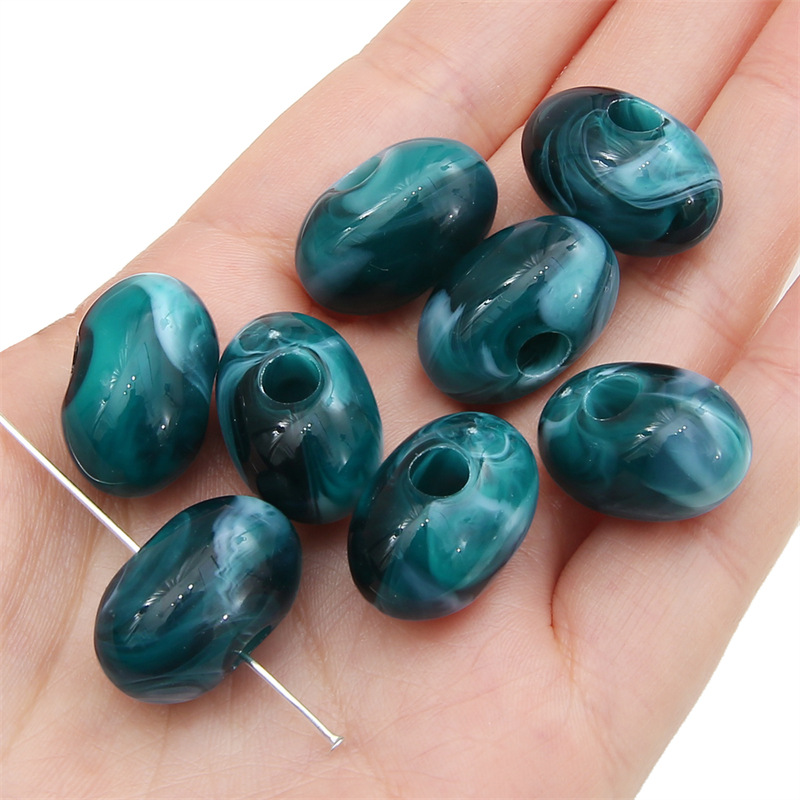 19:Dark dark green big Ebei beads 21x 14mm/ aperture about 5mm5/bag (about 12g