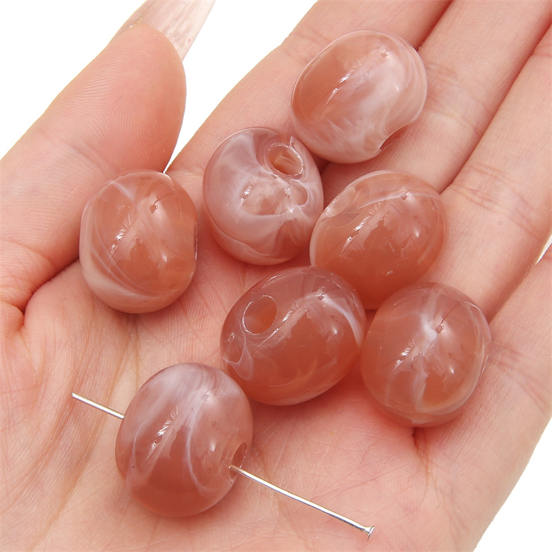 36:Large package bean paste red hole Ebei beads 20x 17mm/ aperture about 5mm 500 g/bag