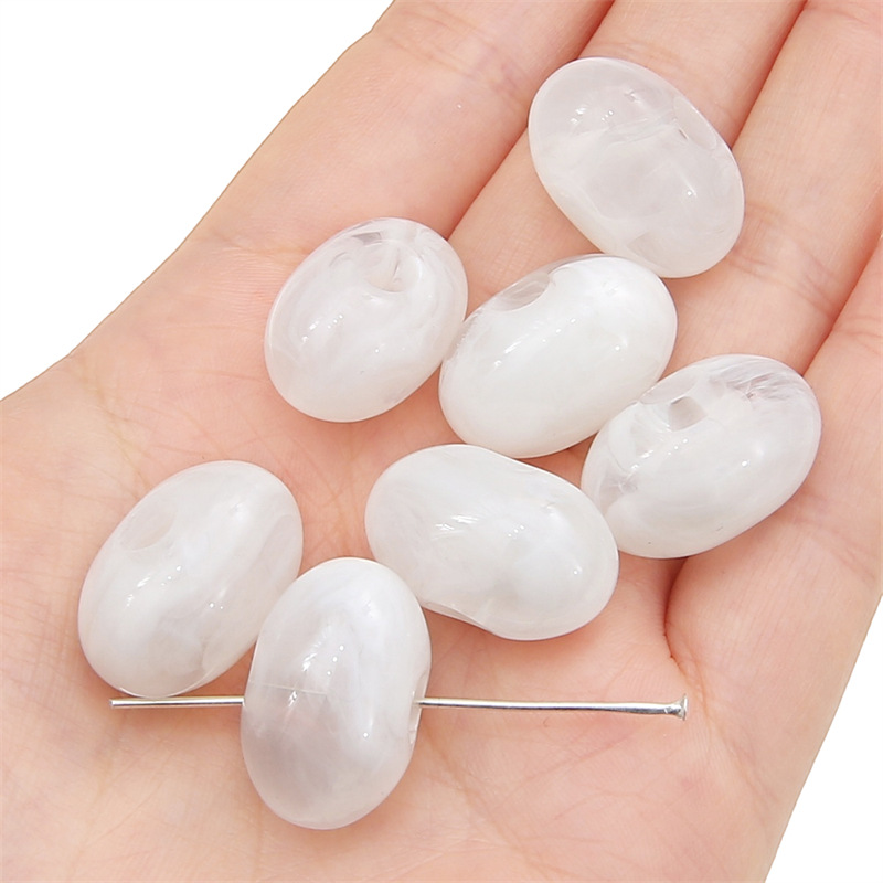37:Large package white large Ebe beads 21x 14mm/ aperture about 5mm 500 g/bag