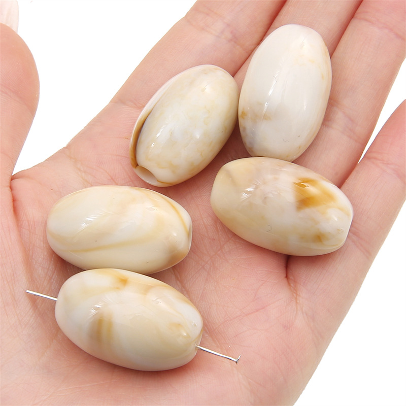 22:Large package light brown oval beads 18x 29mm/ aperture about 5mm 500 g/bag