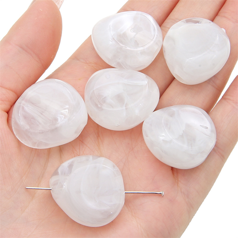 25:Large package white special-shaped beads 26x 24mm/ aperture about 5mm 500 g/bag about 9