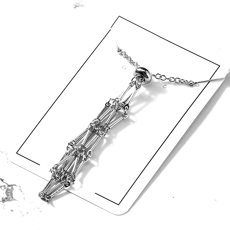 1:6cm/Silver large mesh pocket