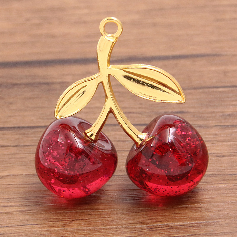 8:Golden, red and pink cherries