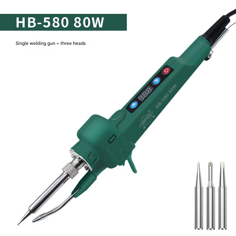 580 digital display electric tin feeding 80w soldering iron   3 heads