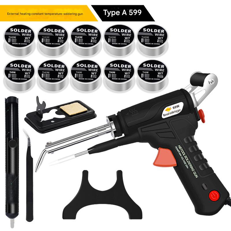 599a black   10 rolls of 30g tin   curved tweezers   all black suction device   ys stand