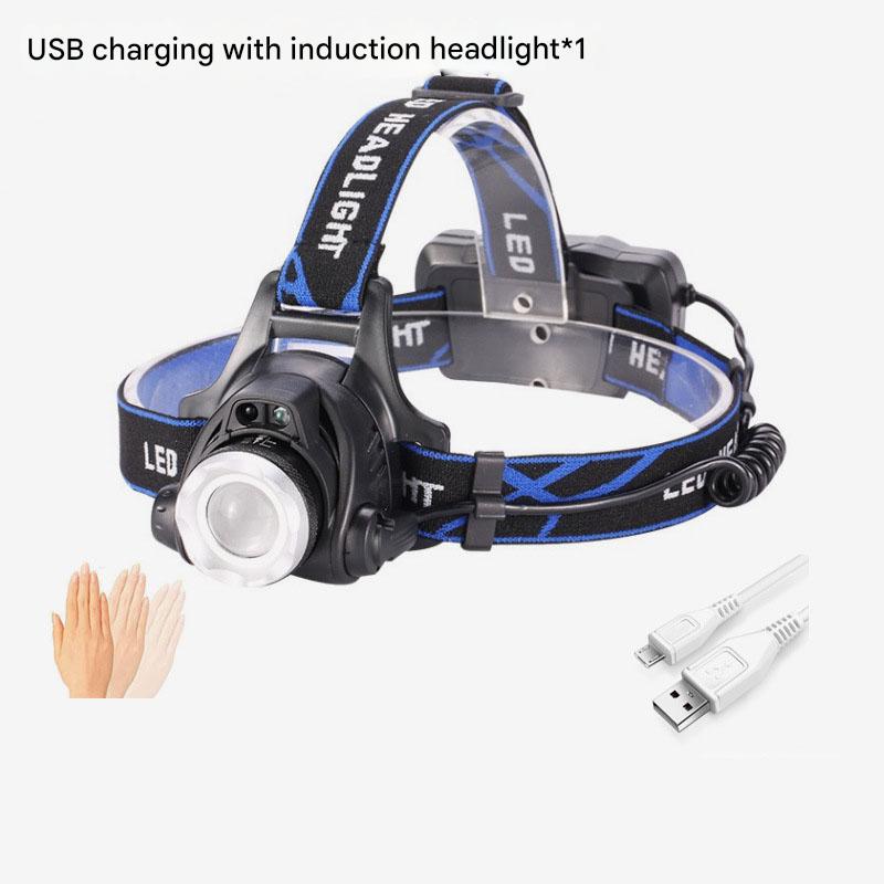 Headlamp USB with induction without battery