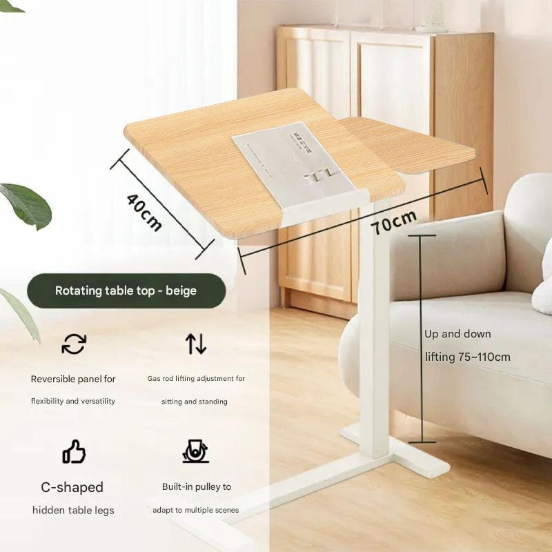 [pneumatic lifting] wood color | hidden universal wheel | rotating table