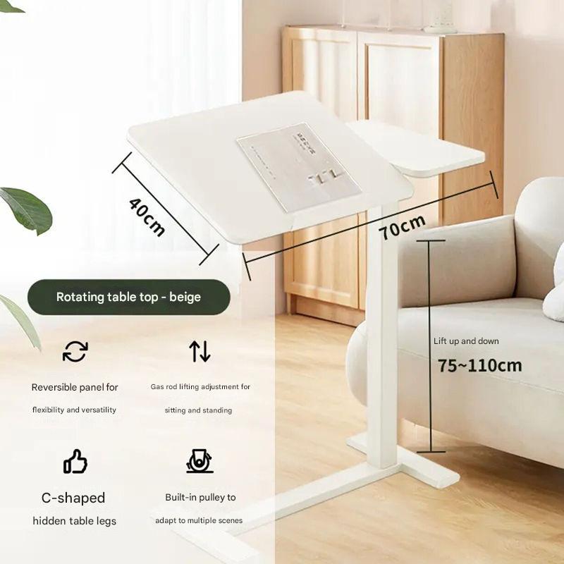 [pneumatic lifting] white | hidden universal wheel | rotate table