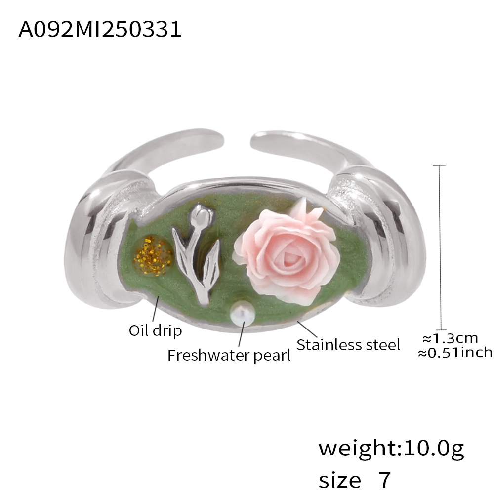 A092- Steel light pink rose