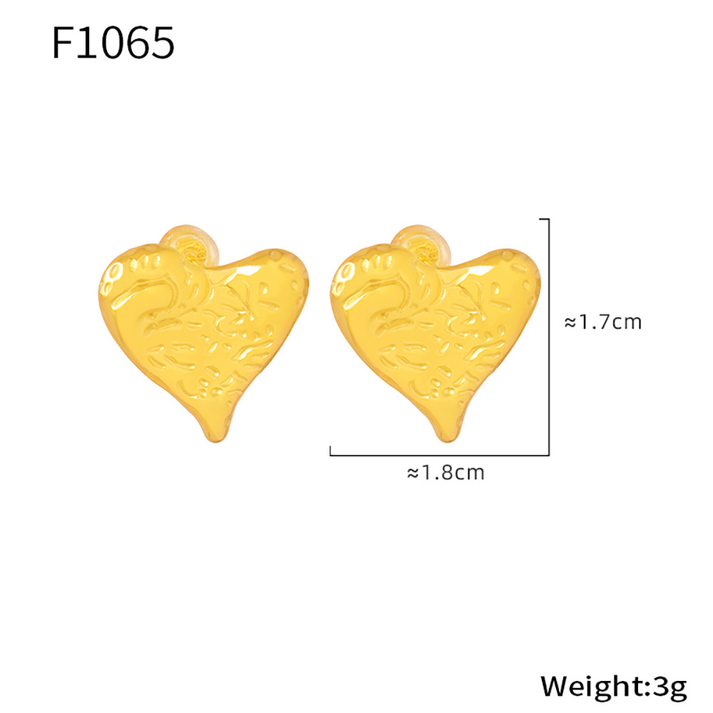 F1065-Gold Love Earrings