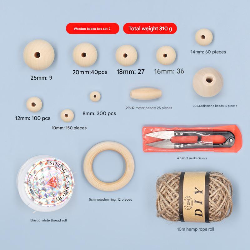 1:Big 15-grid wooden beads boxed one