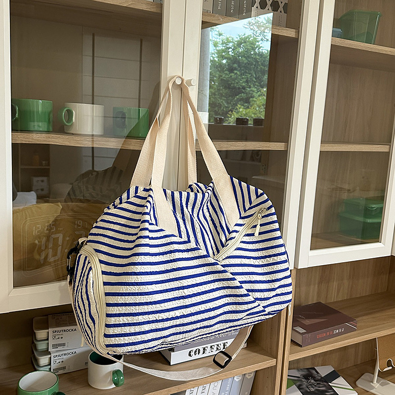 Blue and white strips