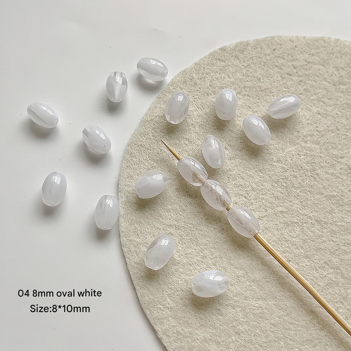4:04 /8x10mm/white oval (10)