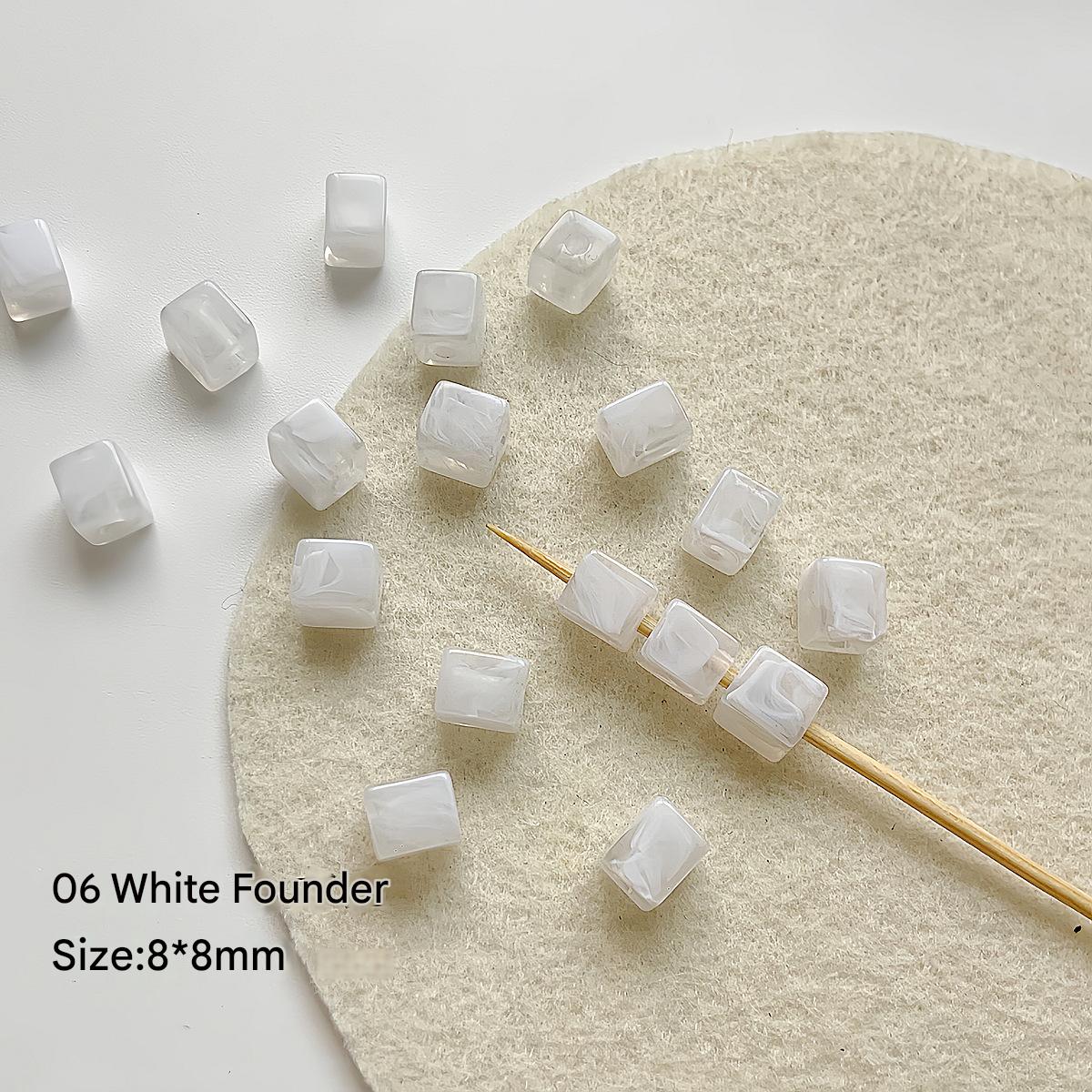 6:06/8x8mm/ White Square (10)