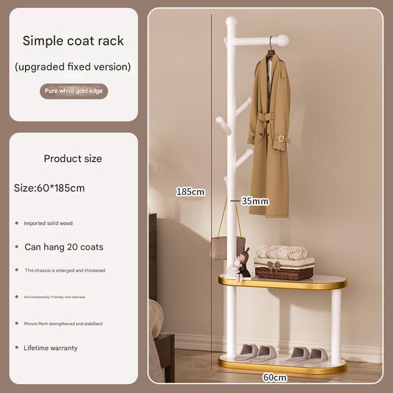 SP Golden Edge oval Pattern Fixed coat and hat rack white