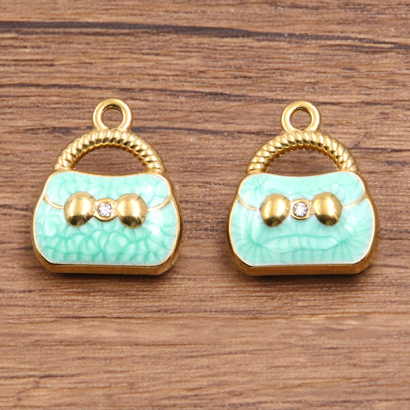 9:4号绿色包包 17X19mm 6.3g