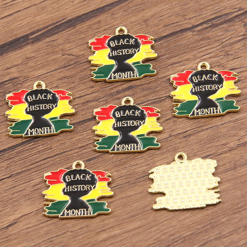 6:No. 5 black festival pendant 19x21mm 1.4g