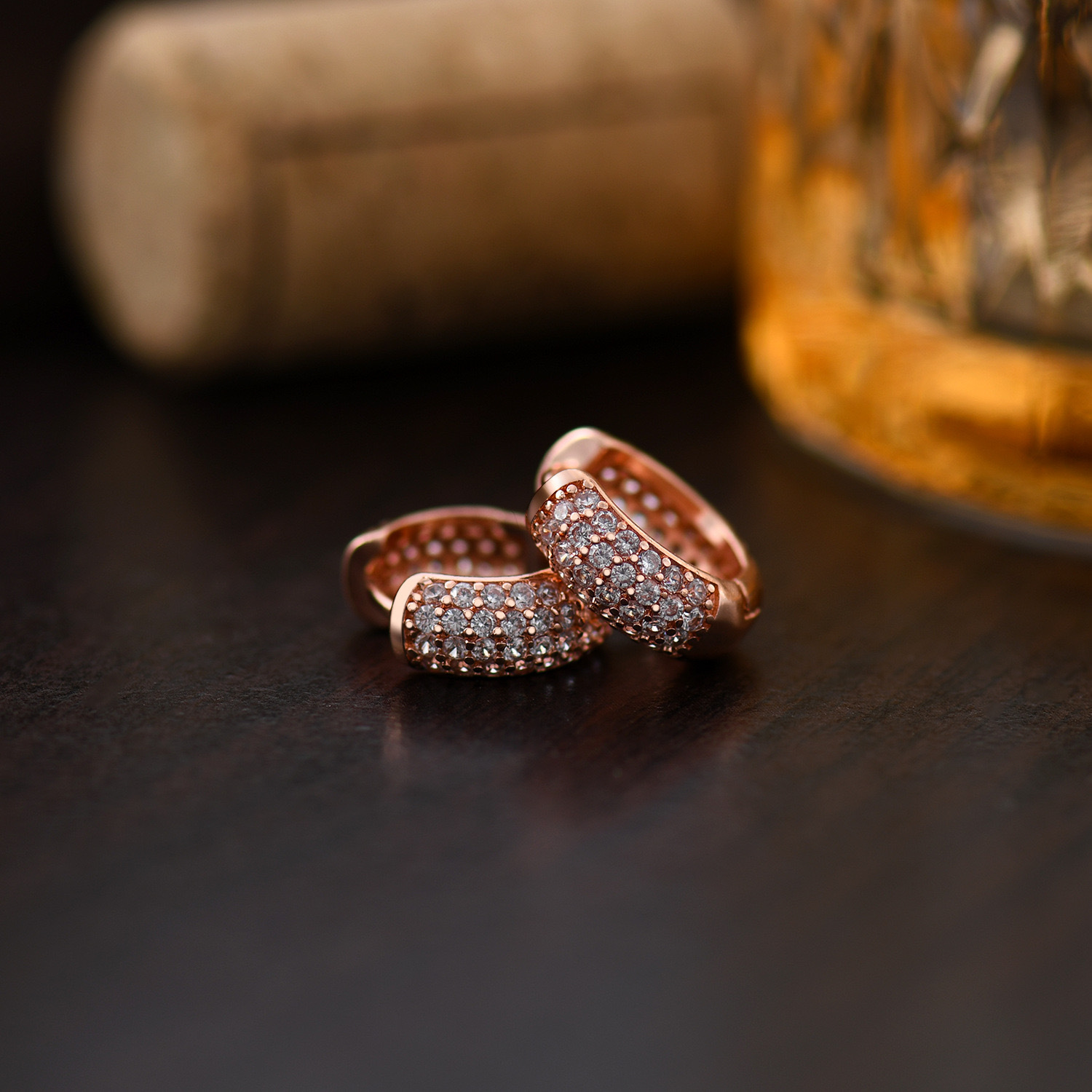 3 Roségold plattiert