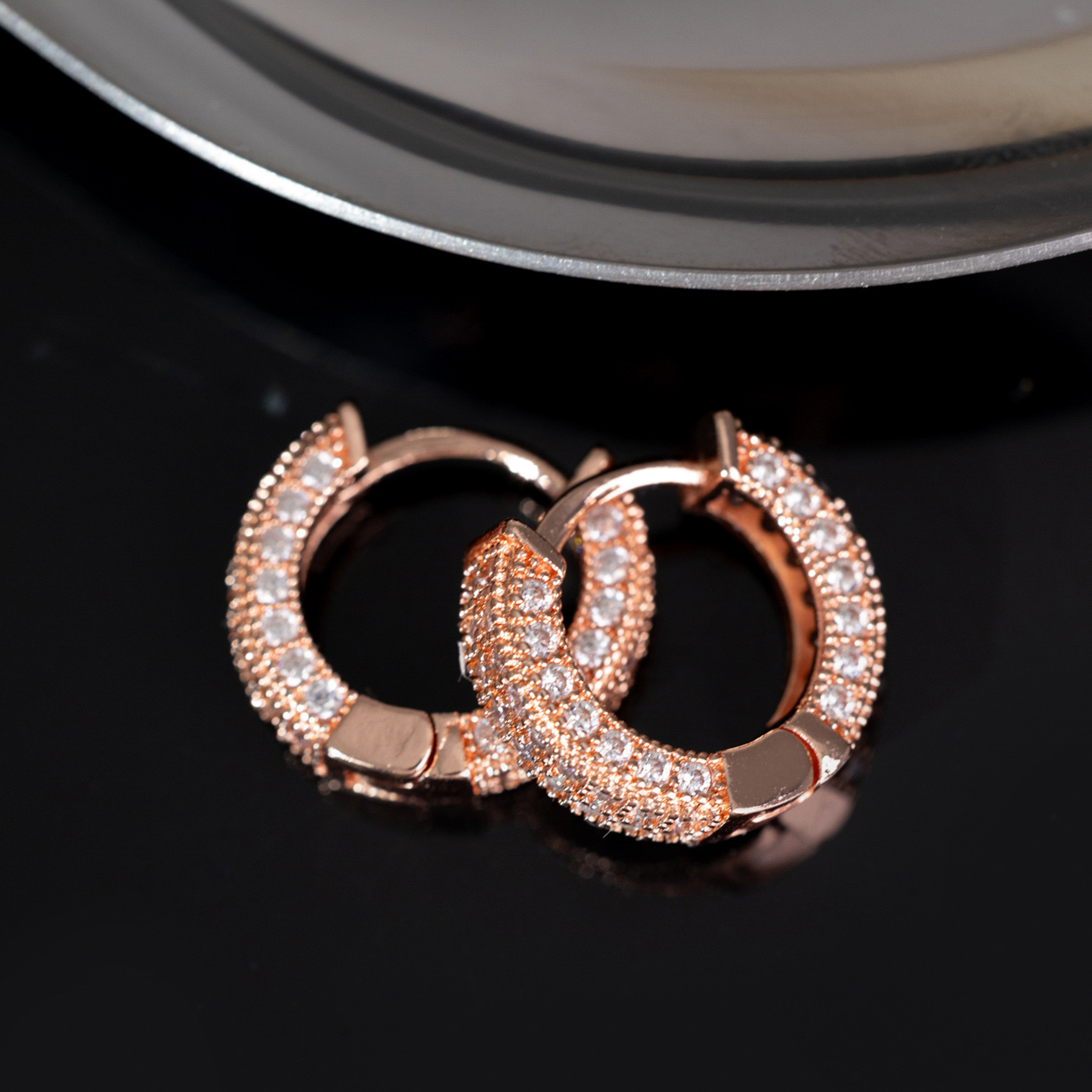 5:Rose gold-White Diamond (1 pair)