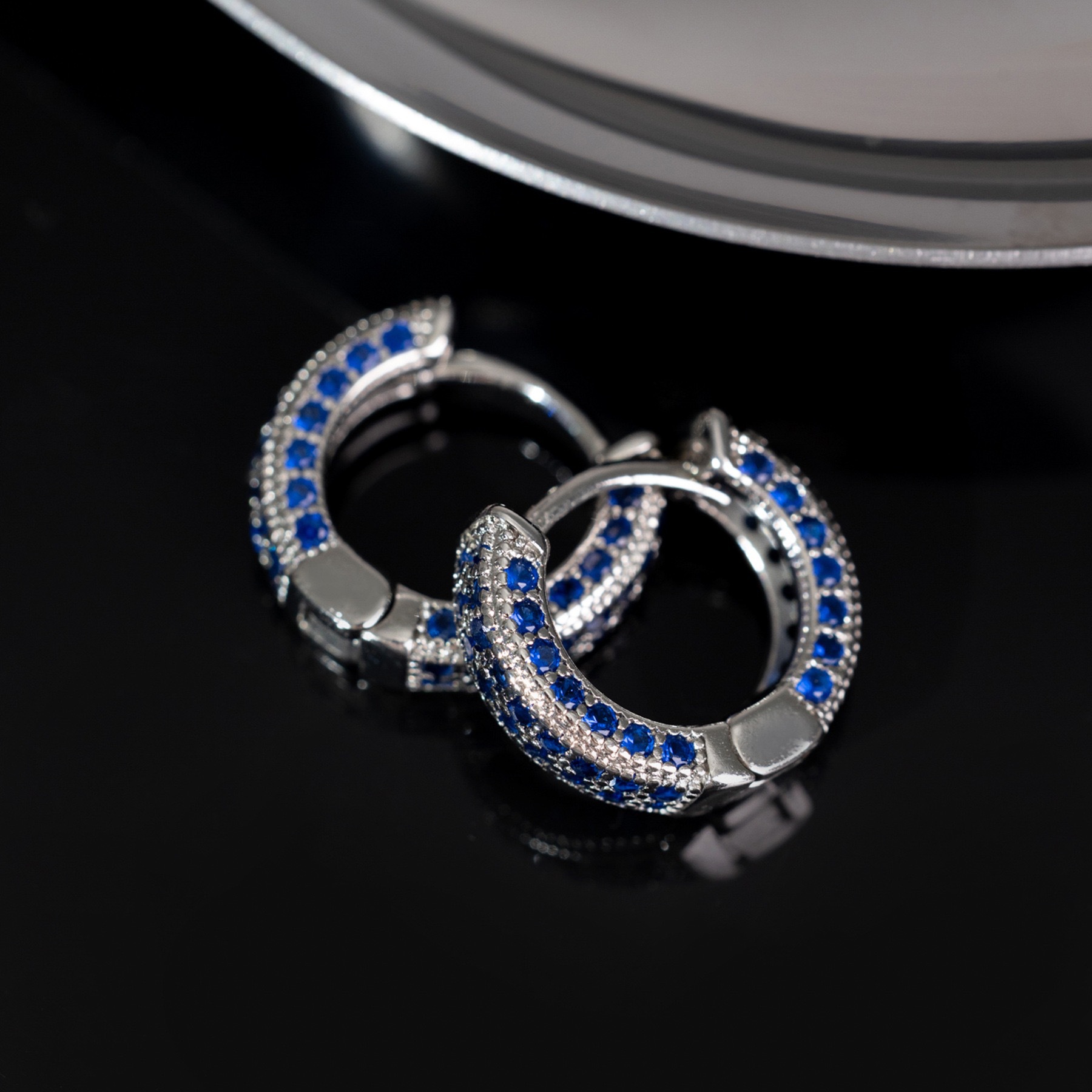 15:platinum-Blue Diamond (1 pair)